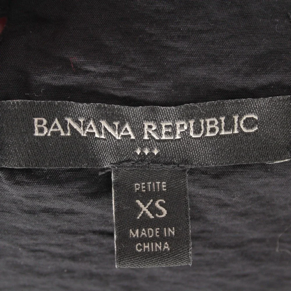 Banana Republic Women's Black V-Neck Sleeveless Shift Dress‎ Size XS Petite